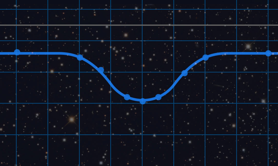 Deep-sky astronomy field with stars and nebula structure